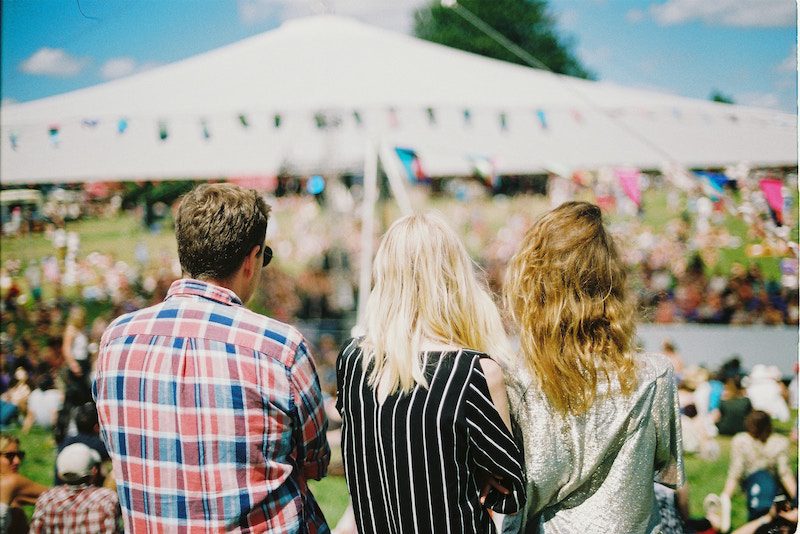 people at a festival outside