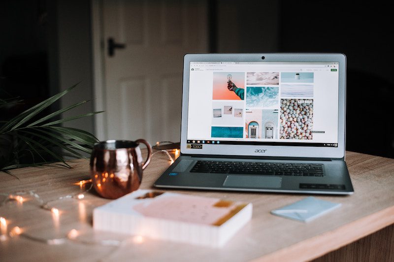 a laptop on desk